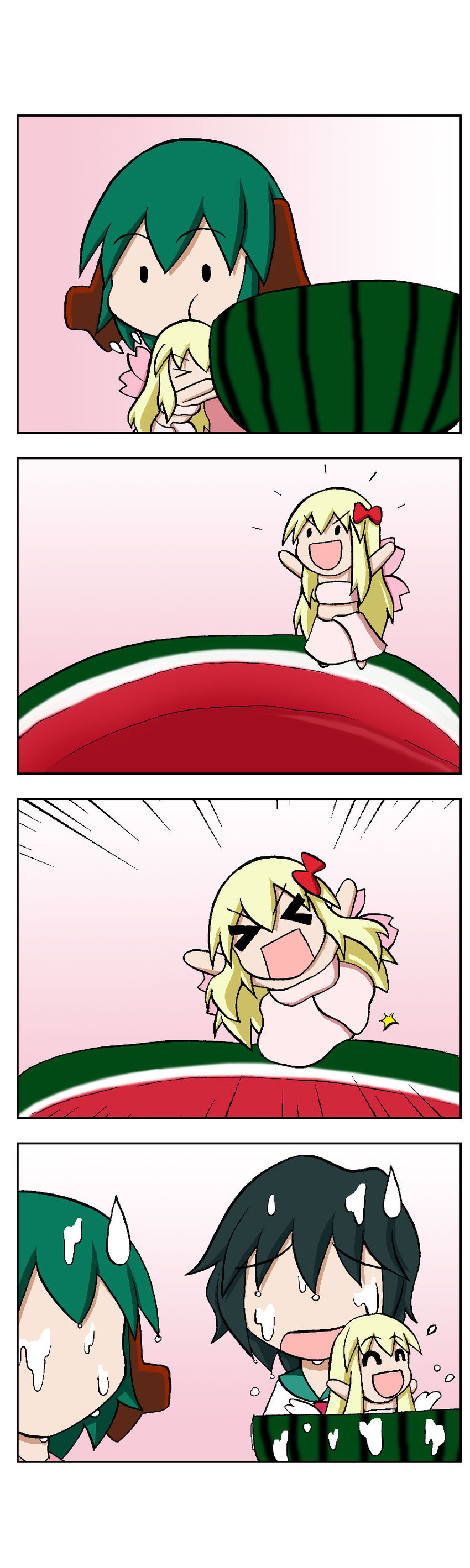 murasa minamitsu, kasodani kyouko, and lily white (touhou) drawn by rakugaki-biyori