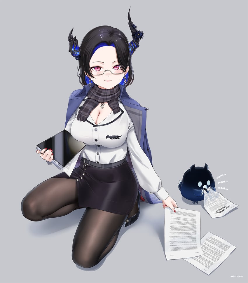 nerissa ravencroft and jailbird (hololive and 1 more) drawn by beleven