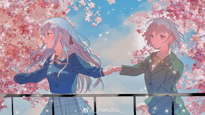 togawa sakiko and takamatsu tomori (bang dream! and 1 more) drawn by hokutou