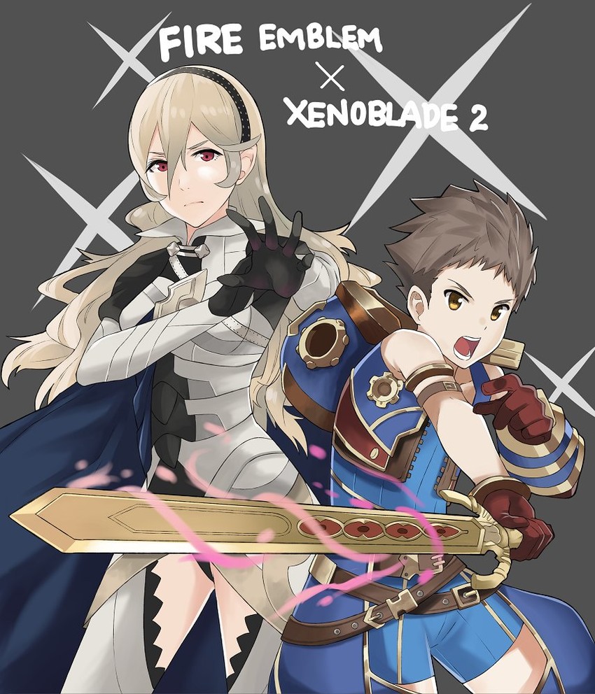 female corrin and rex (fire emblem and 3 more) drawn by j@ck