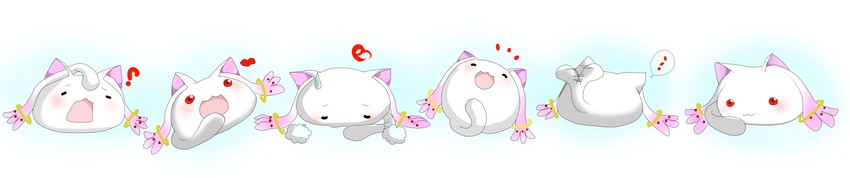 kyubey and nyamou (mahou shoujo madoka magica and 1 more) drawn by yuiyuimoe