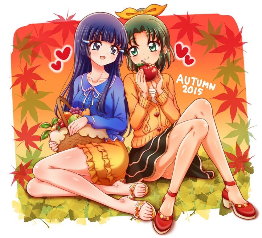 midorikawa nao and aoki reika (precure and 1 more) drawn by kuga_yoshito