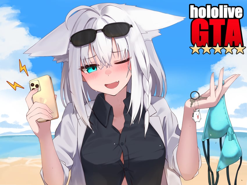 shirakami fubuki (hololive and 1 more) drawn by micon