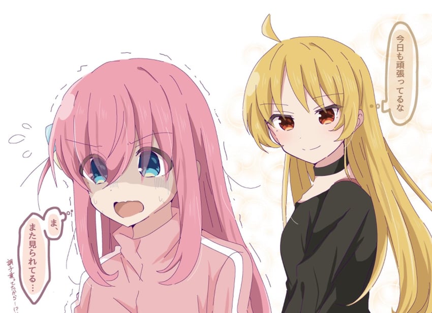 gotoh hitori and ijichi seika (bocchi the rock!) drawn by torikoboshi