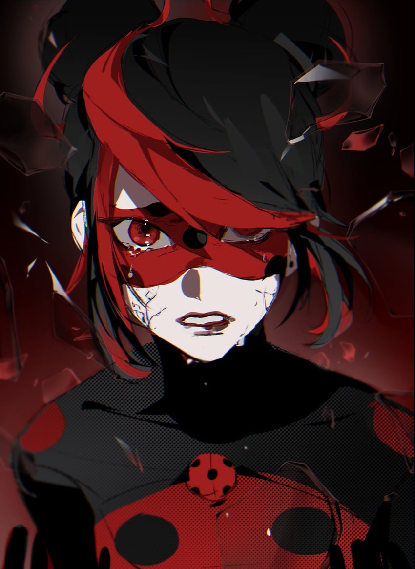 marinette dupain-cheng and shadybug (miraculous ladybug) drawn by ddun_ddara