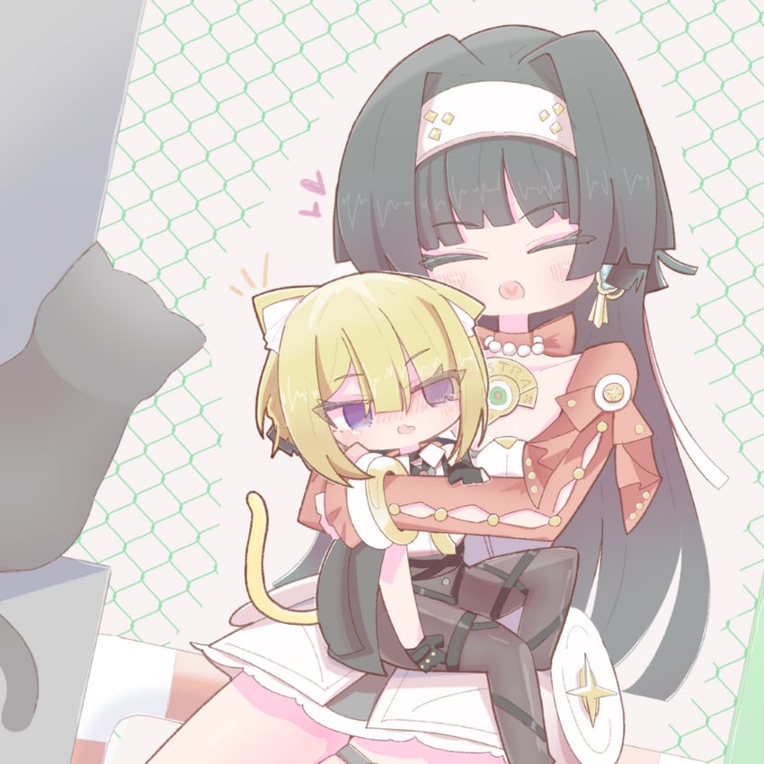evelyn chevalier and astra yao (zenless zone zero) drawn by nogamo