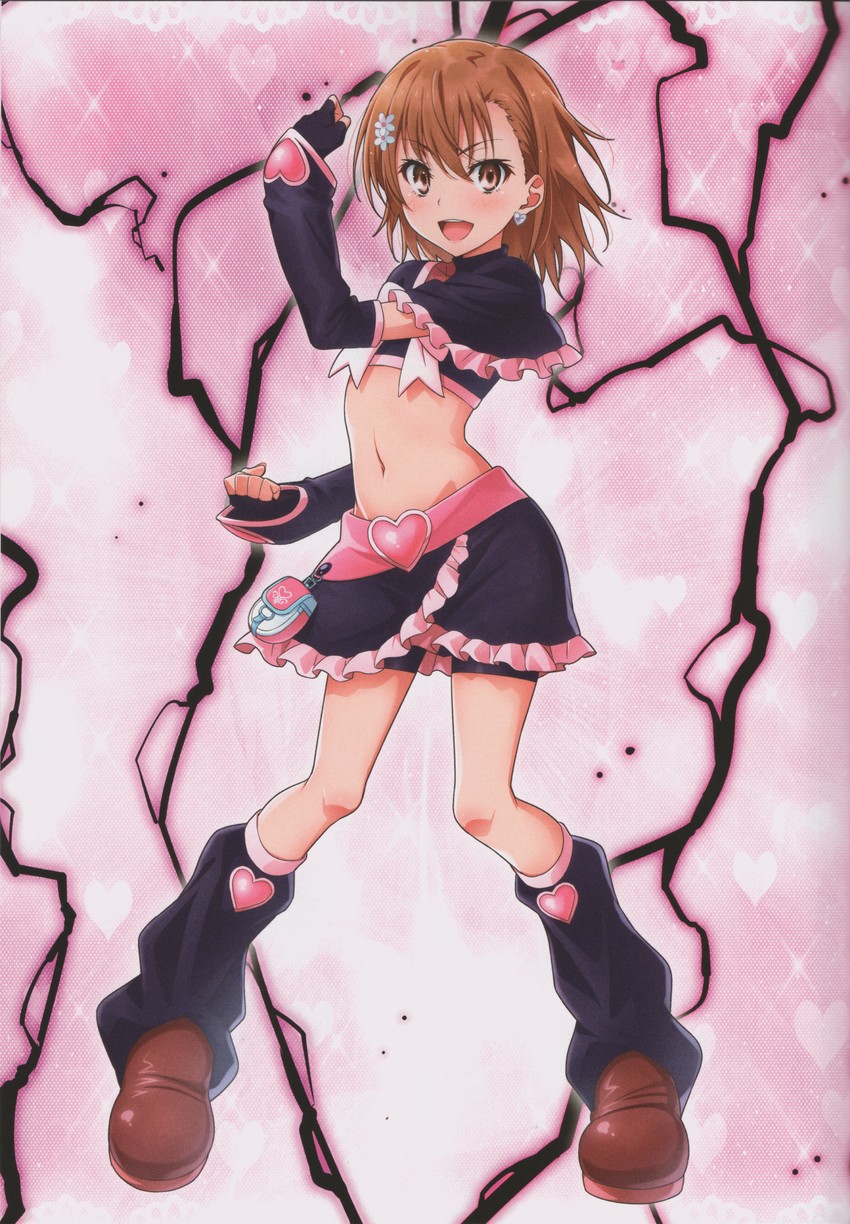 misaka mikoto and cure black (precure and 3 more) drawn by isshi_pyuma