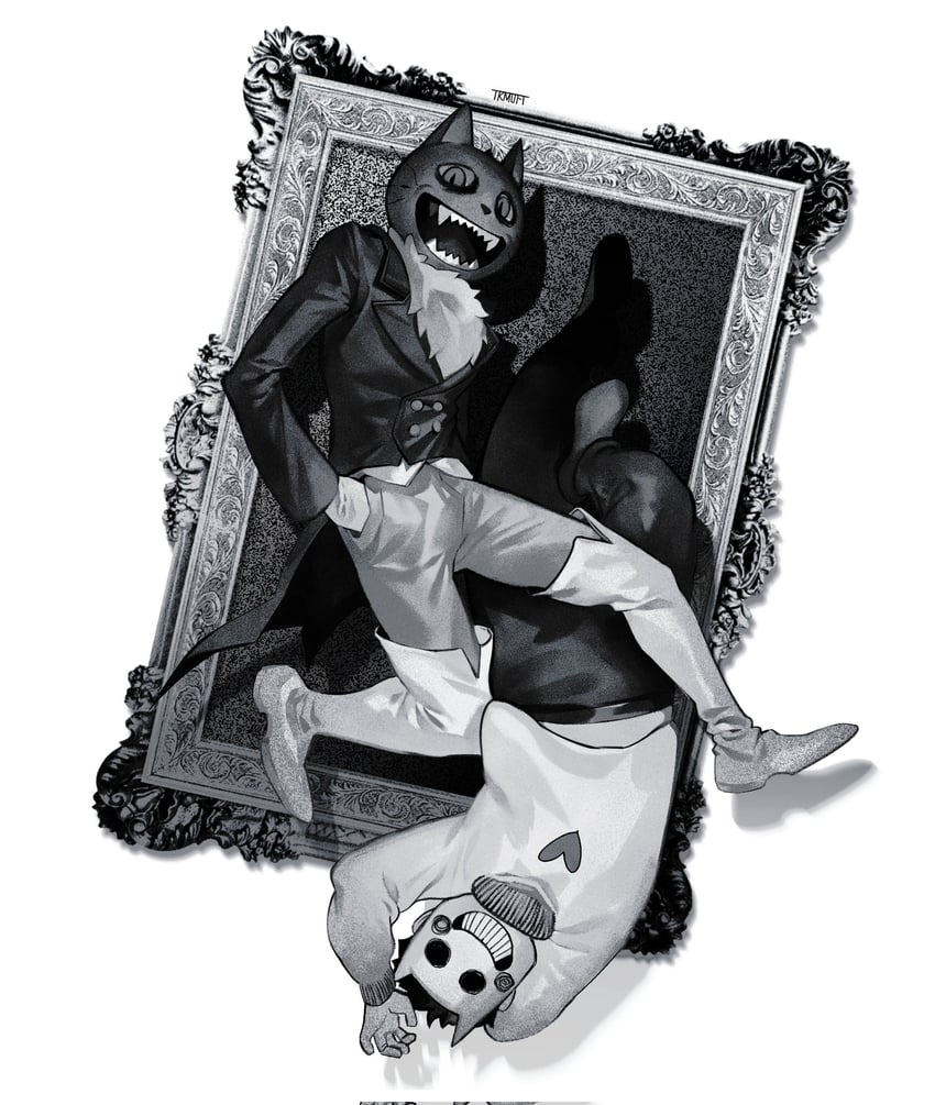 pocketcat and zacharie (fear & hunger and 2 more) drawn by hanstrmoft