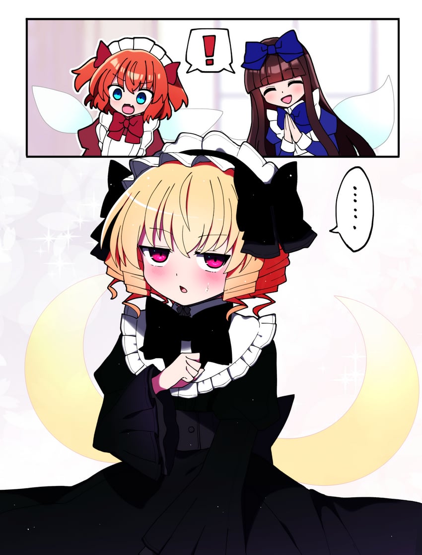 star sapphire, luna child, and sunny milk (touhou) drawn by you_(noanoamoemoe)