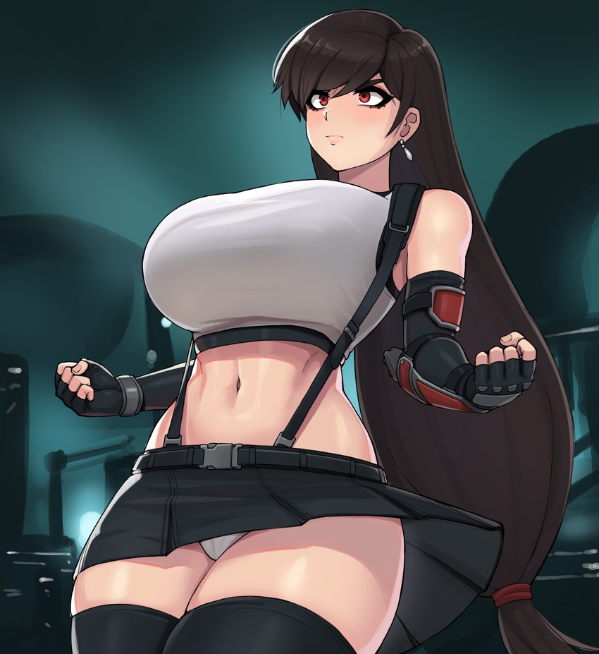 tifa lockhart (final fantasy and 2 more) drawn by donburi_(donburikazoku)