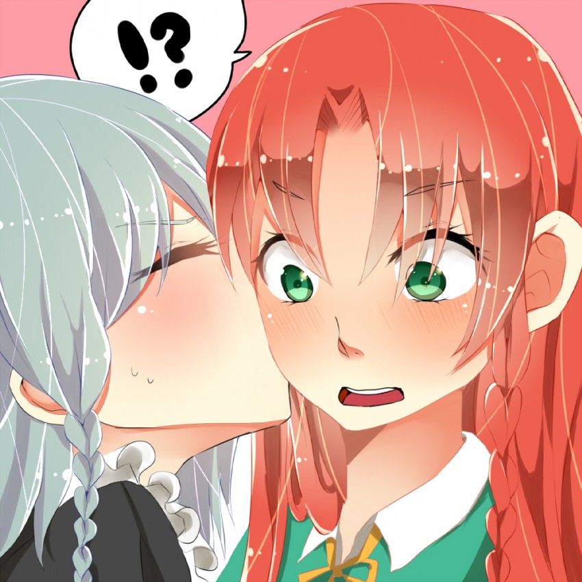 izayoi sakuya and hong meiling (touhou) drawn by mizuiro_buranko