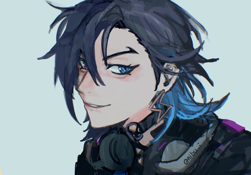 yugo asuma (nijisanji and 1 more) drawn by nibu_i