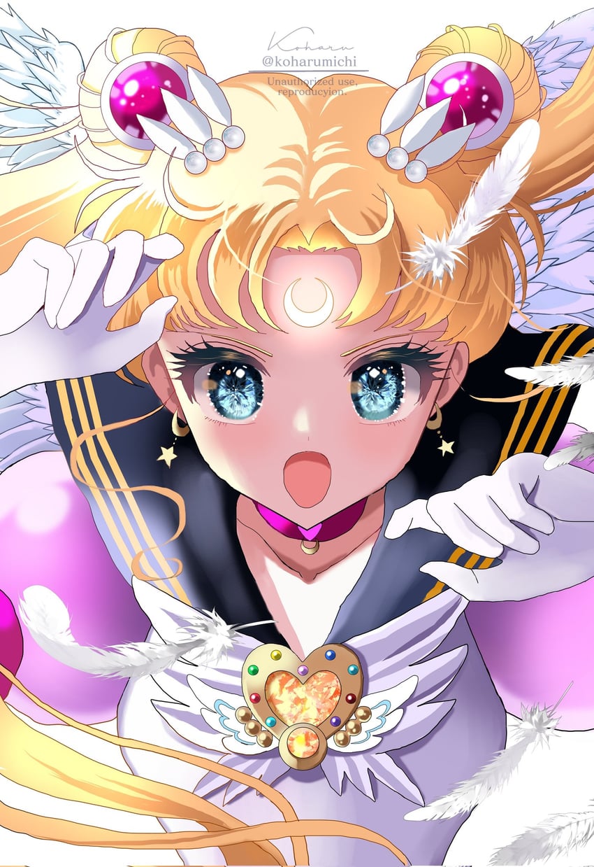 tsukino usagi, sailor moon, and eternal sailor moon (bishoujo senshi sailor moon and 1 more) drawn by koharumichi