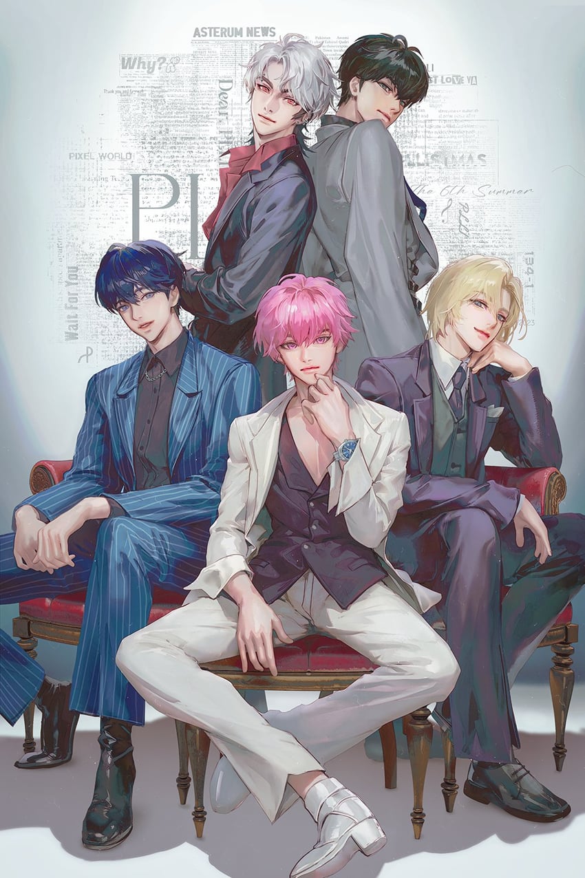 eunho, yejun, bamby, noah, and hamin (plave) drawn by bt_6924