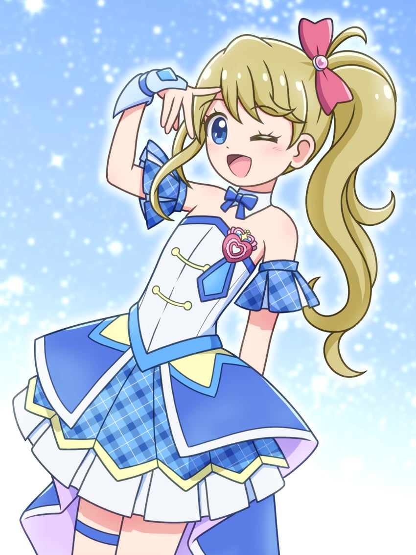 cure wink, takahashi minami, and hoshinogawa haruka (precure and 3 more) drawn by karon-t
