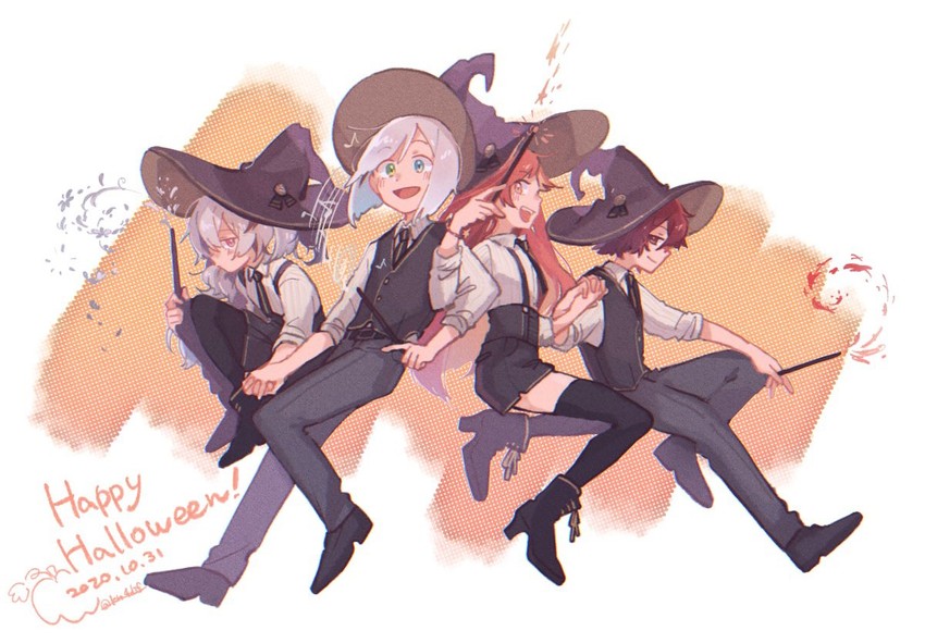flower, sf-a2 miki, fukase, and utatane piko (vocaloid) drawn by mi_no_take