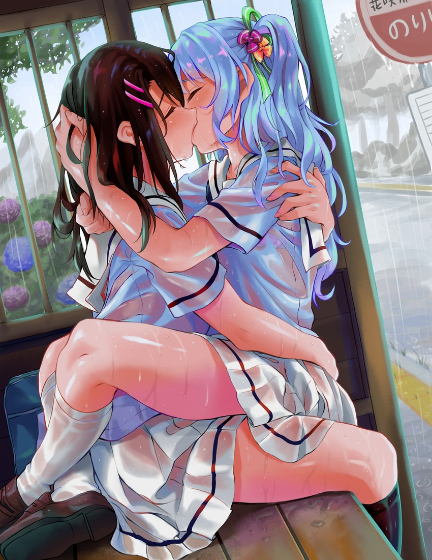 okusawa misaki and matsubara kanon (bang dream!) drawn by elocca
