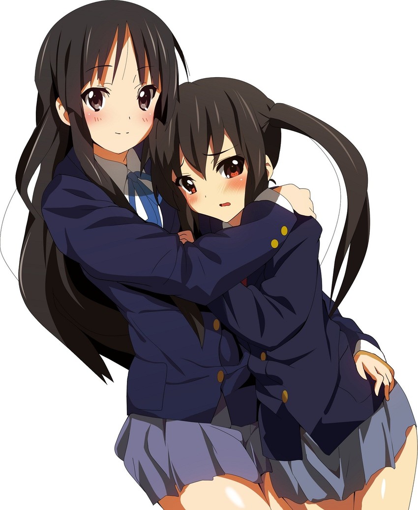 akiyama mio and nakano azusa (k-on!) drawn by oyu_no_kaori