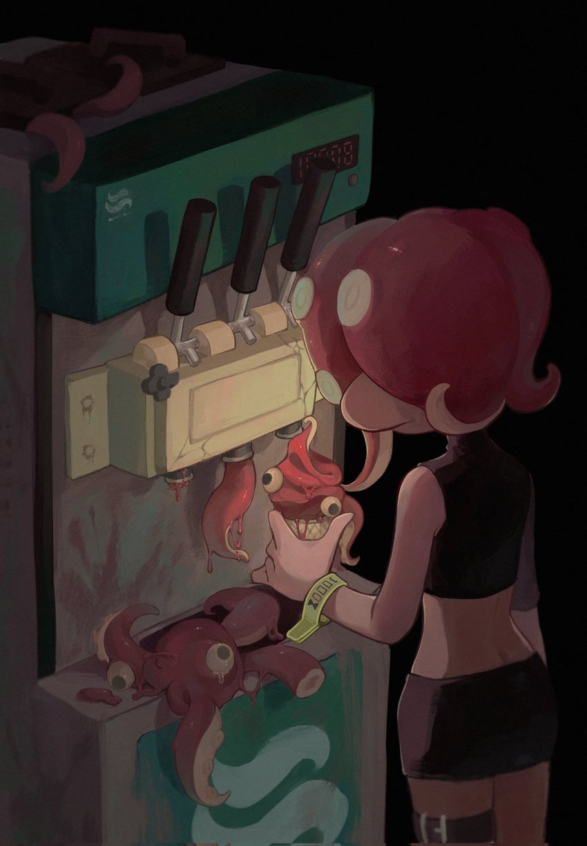 octoling player character, octoling girl, and agent 8 (splatoon and 2 more) drawn by liang_cun_rakuna