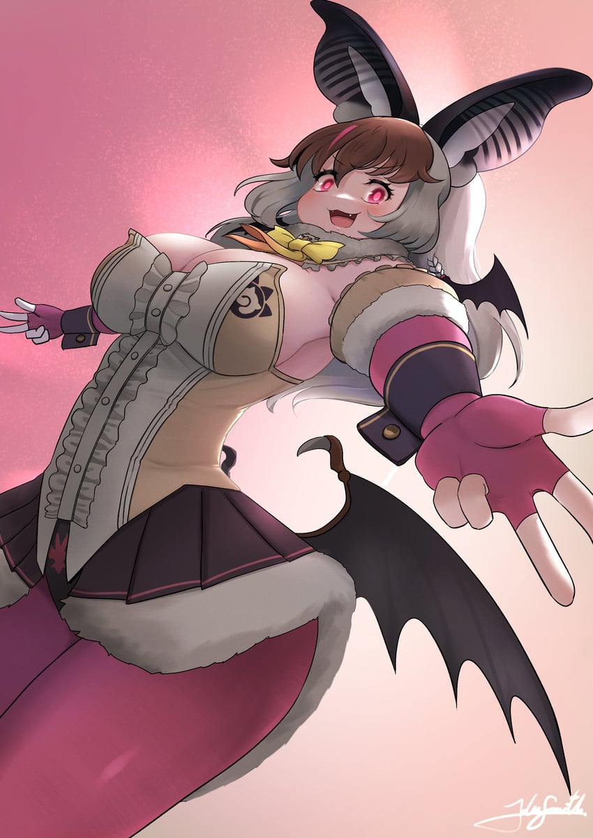 brown long-eared bat (kemono friends and 1 more) drawn by john_(a2556349)