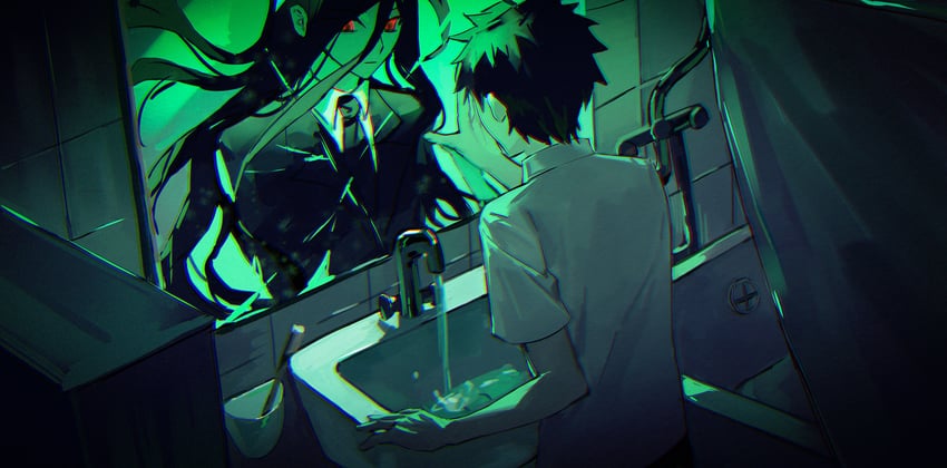 hinata hajime and kamukura izuru (danganronpa and 1 more) drawn by yukioy-liulian