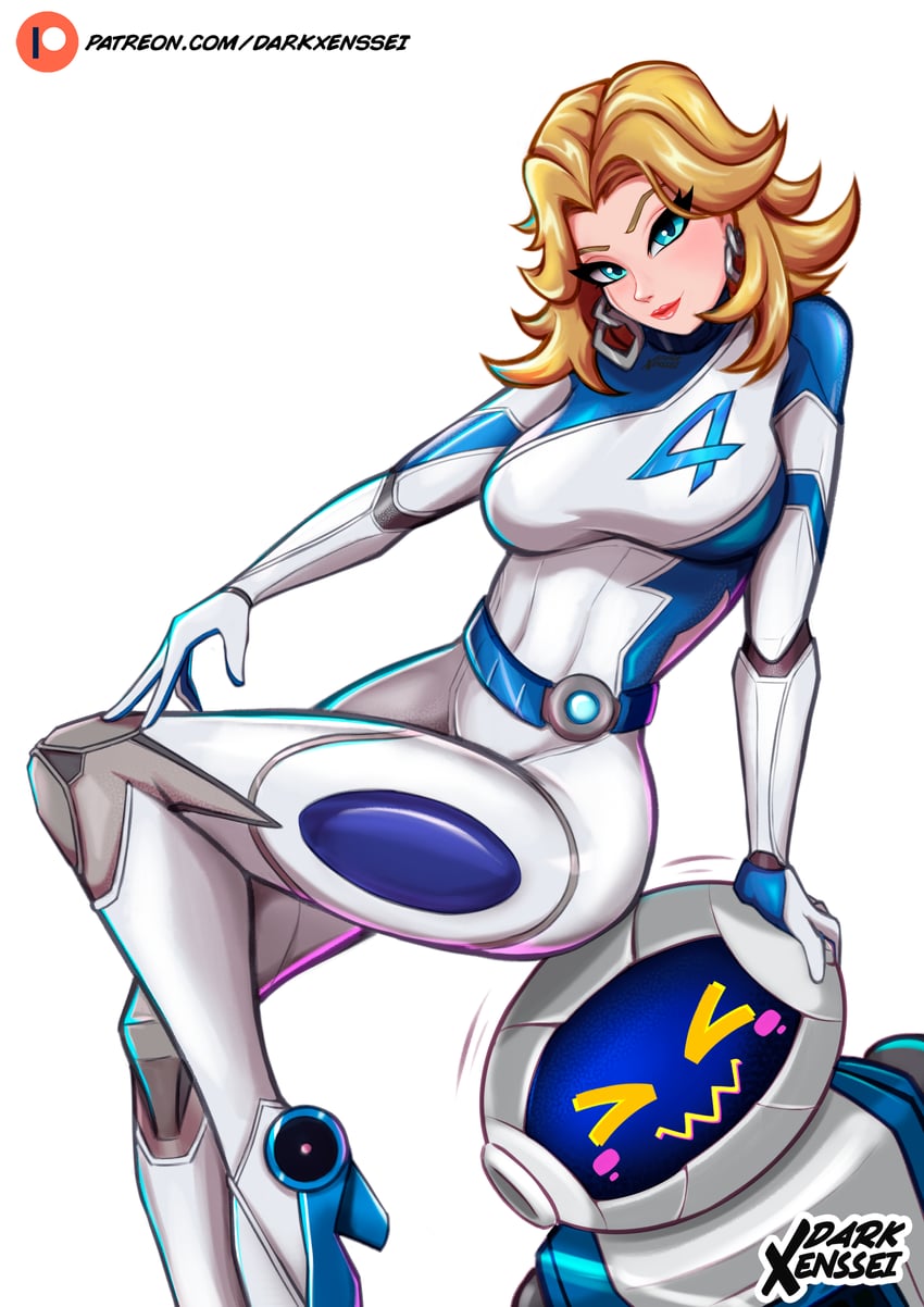 sue storm and h.e.r.b.i.e. (marvel and 2 more) drawn by darkxenssei