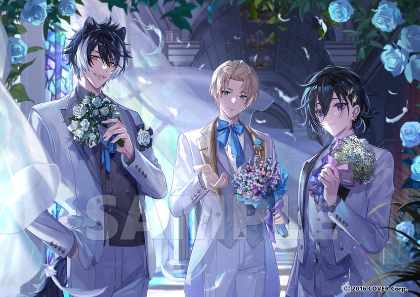 kageyama shien, kanade izuru, and kishido temma (holostars) drawn by hitokoto