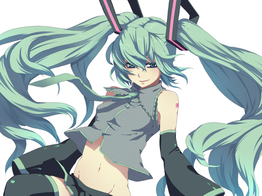 hatsune miku (vocaloid) drawn by nayu