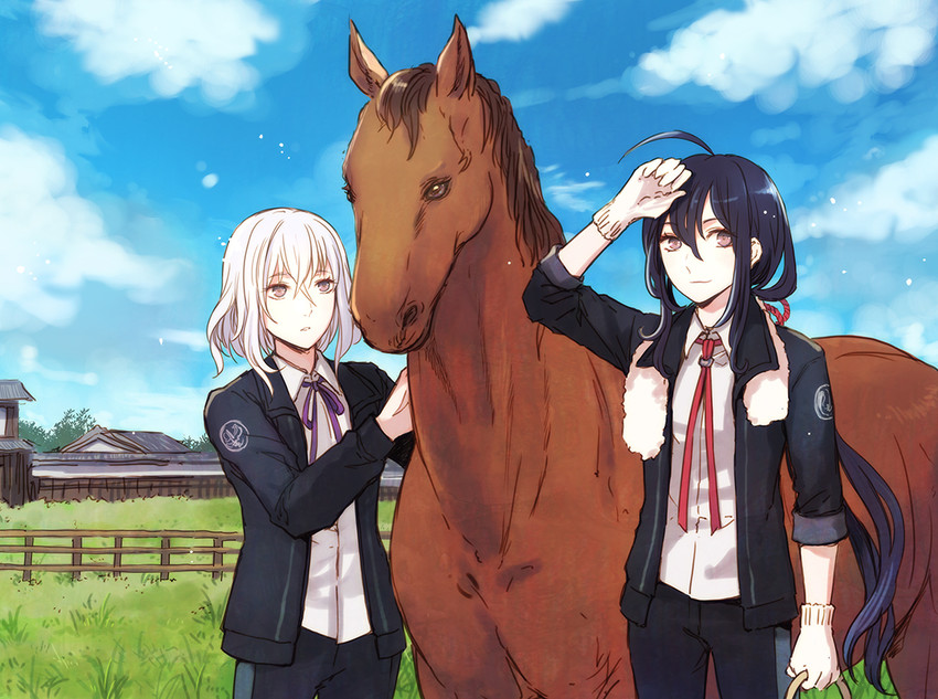 namazuo toushirou and honebami toushirou (touken ranbu) drawn by wata_guarana