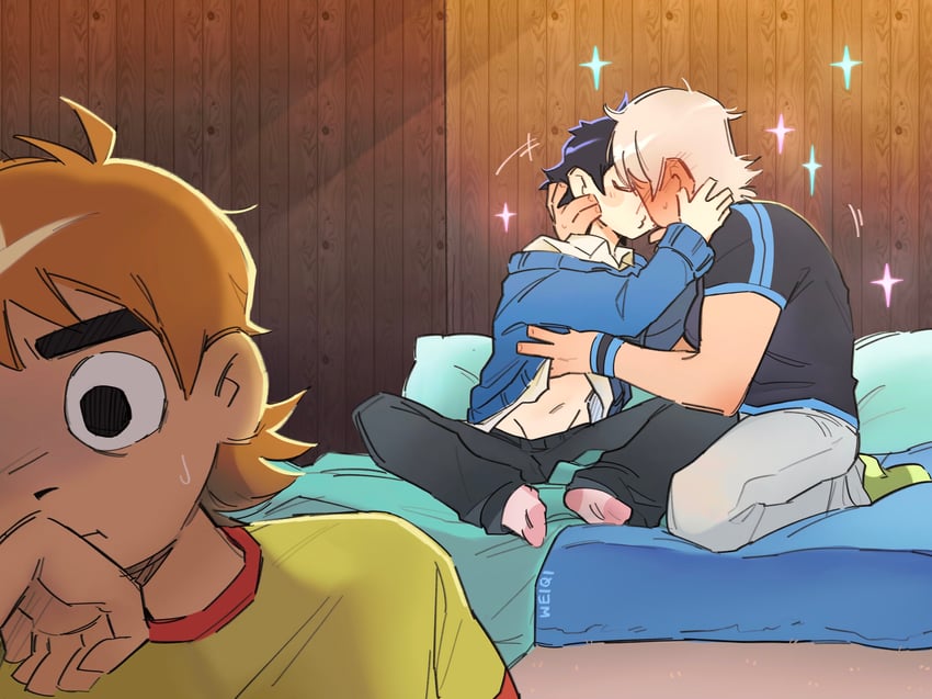scott pilgrim, wallace wells, and todd ingram (scott pilgrim and 1 more) drawn by weiqi