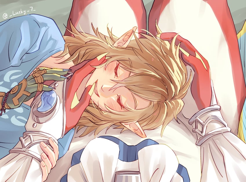 link and sidon (the legend of zelda and 1 more) drawn by na_nako