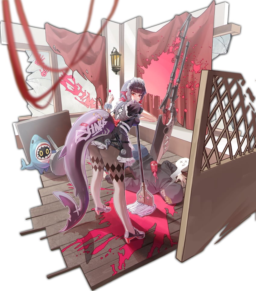 ellen joe and sharkboo (zenless zone zero) drawn by jyon_(xrmn8737)