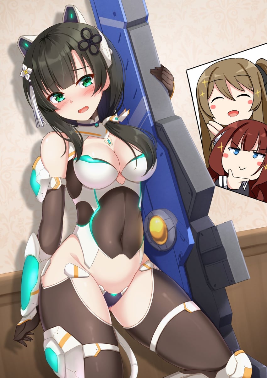 kuo shenlin, kaede johan nouvel, and wang yujia (assault lily) drawn by gungun_(hakutou7887)