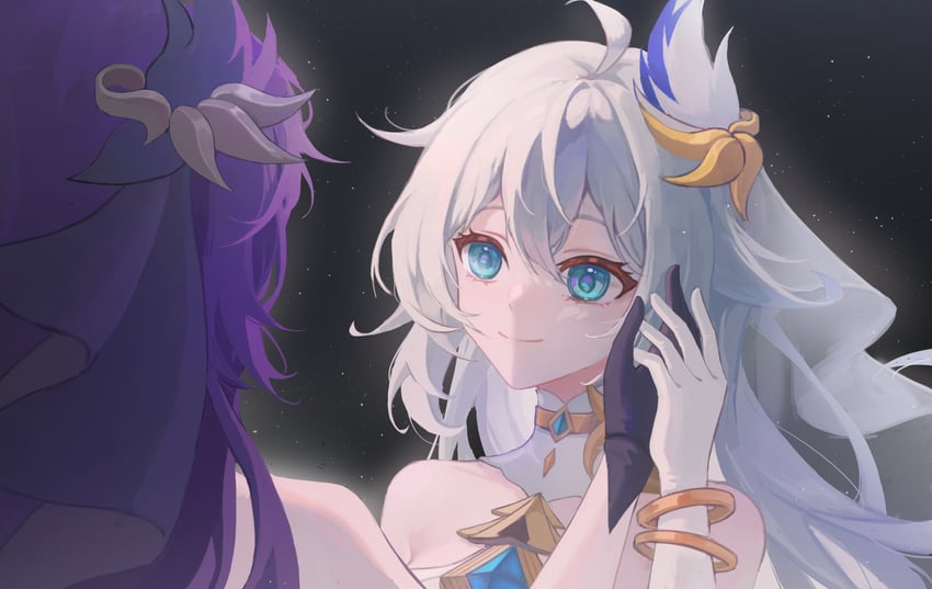 kiana kaslana and raiden mei (honkai and 1 more) drawn by zhrc