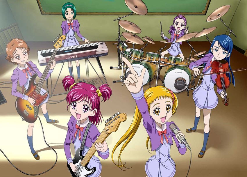 yumehara nozomi, minazuki karen, kasugano urara, akimoto komachi, natsuki rin, and 1 more (precure and 4 more) drawn by natsuhina