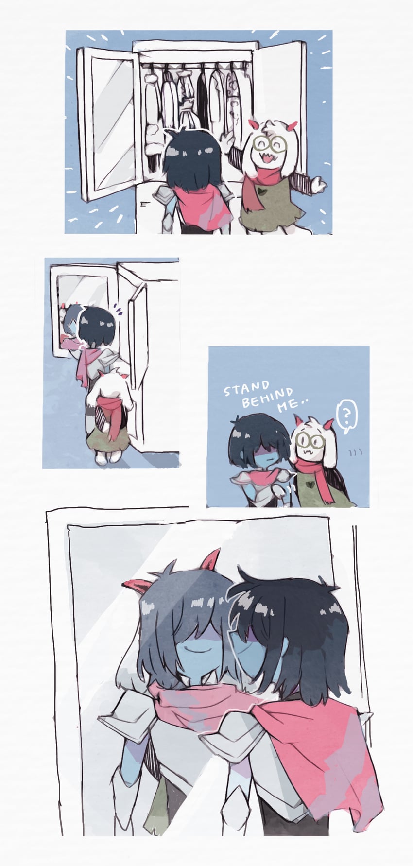 kris and ralsei (deltarune) drawn by corogarucoromo