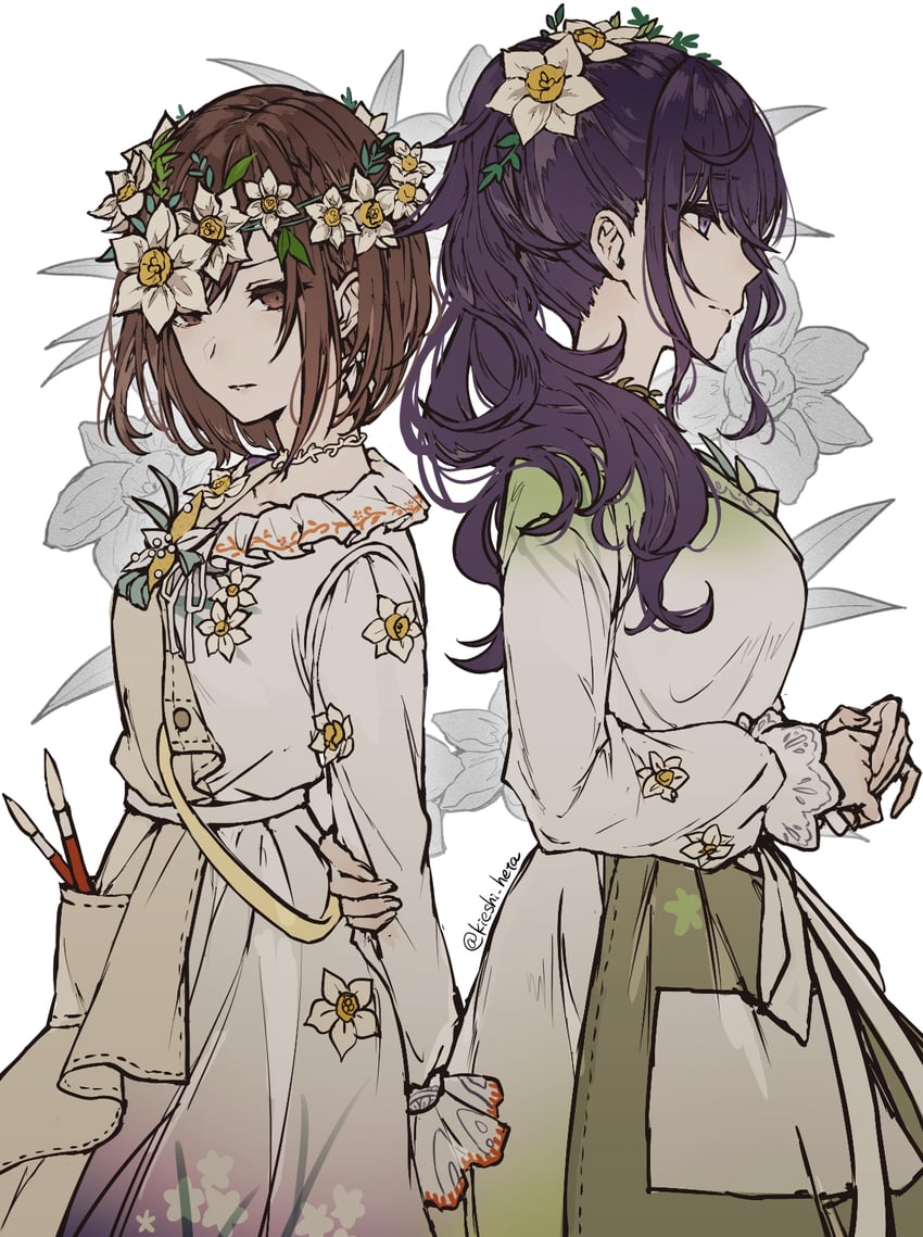 asahina mafuyu and shinonome ena (project sekai) drawn by akazu_kieshi
