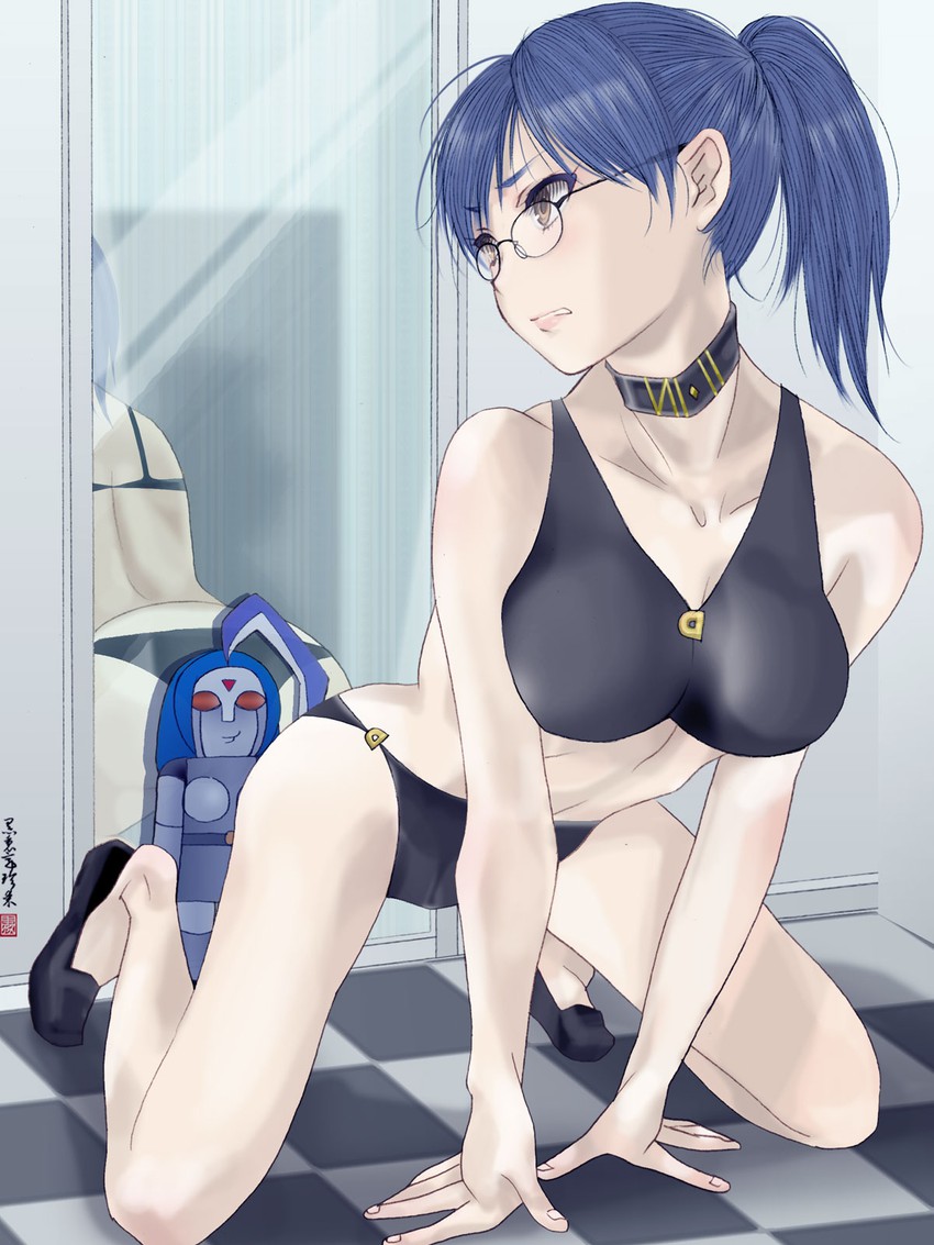 kisaragi chihaya and azuscythe (idolmaster and 1 more) drawn by cloritin