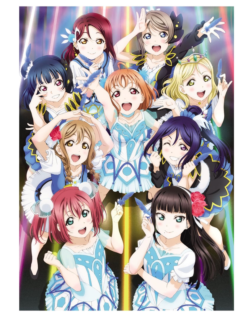watanabe you, tsushima yoshiko, sakurauchi riko, takami chika, matsuura kanan, and 4 more (love live! and 1 more)