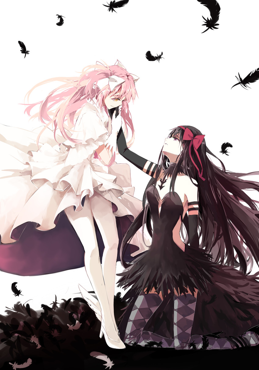 akemi homura, kaname madoka, ultimate madoka, and akuma homura (mahou shoujo madoka magica and 1 more) drawn by ghost_(ghost528)