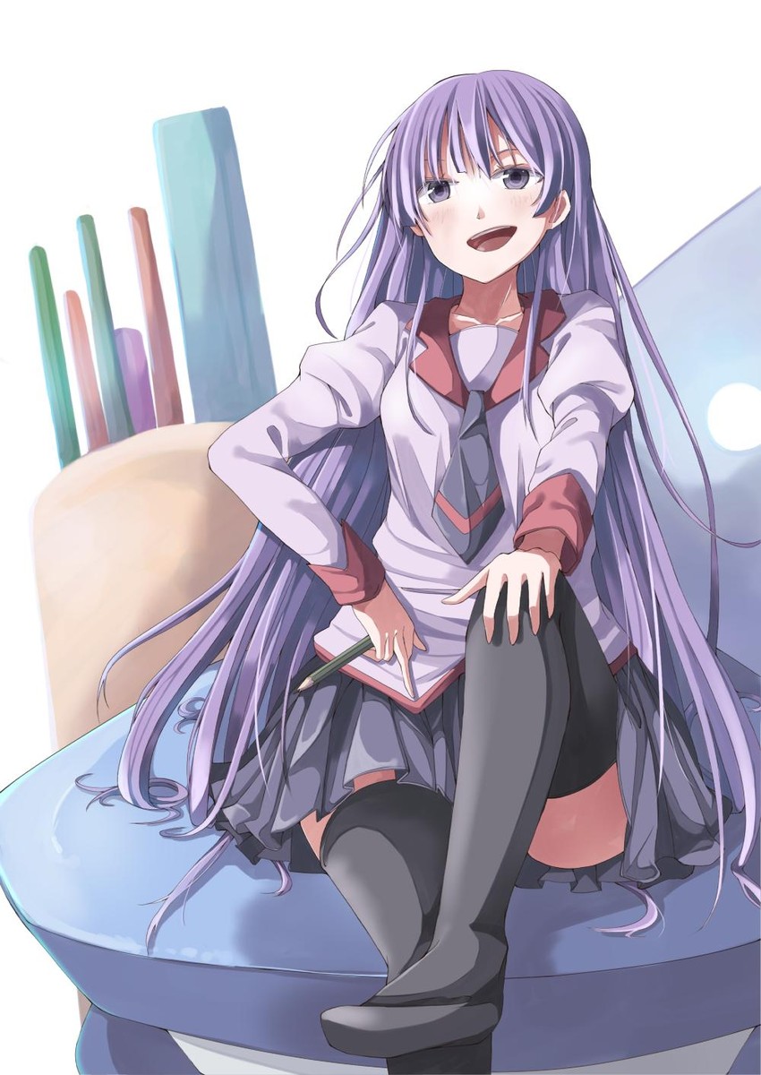 senjougahara hitagi (monogatari and 1 more) drawn by gurasion_(gurasion)