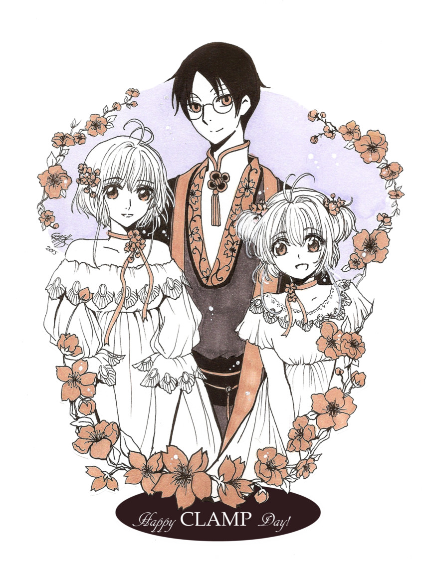 kinomoto sakura, sakura hime, and watanuki kimihiro (cardcaptor sakura and 2 more) drawn by gyrhs