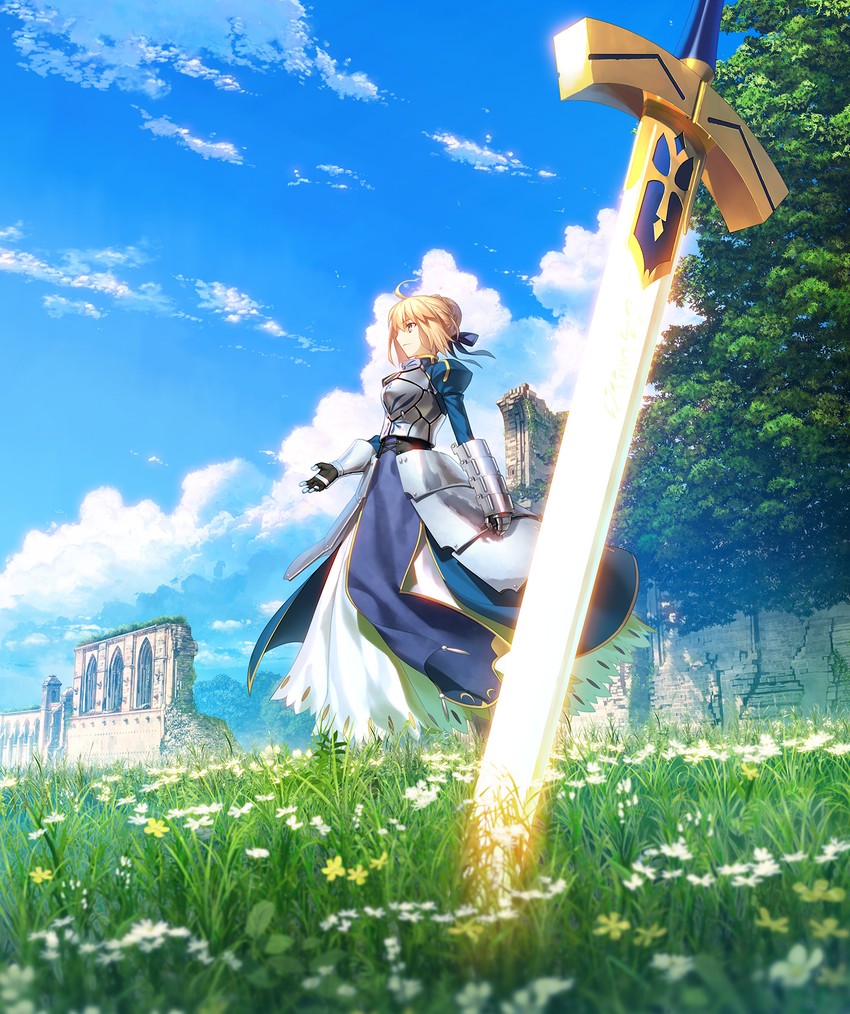 artoria pendragon and saber (fate and 1 more) drawn by takeuchi_takashi