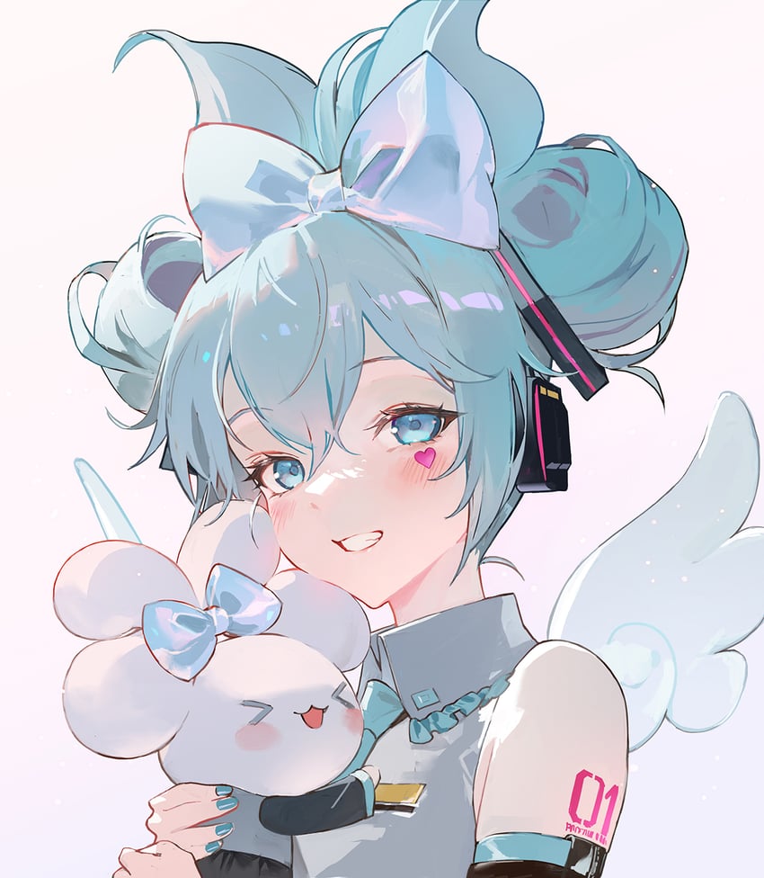 hatsune miku, cinnamoroll, and cinnamiku (vocaloid and 2 more) drawn by okku