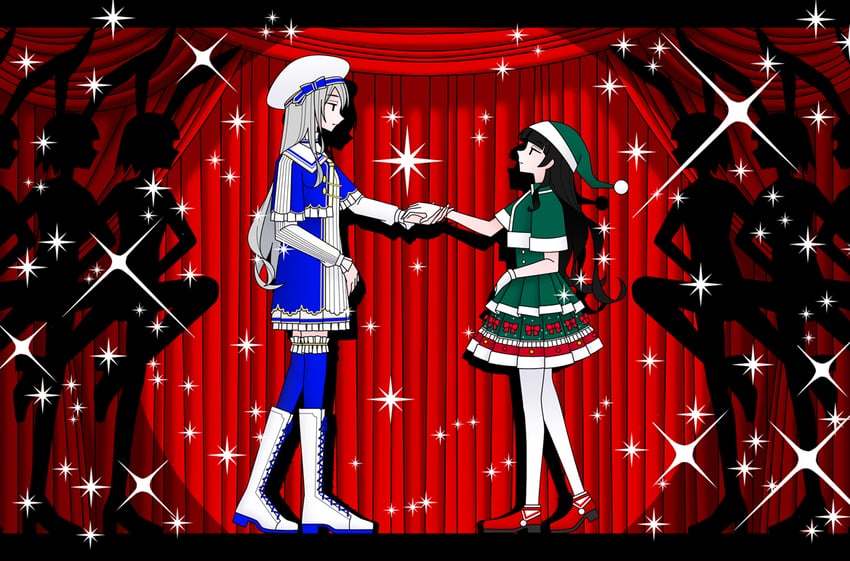 tsukino mito and higuchi kaede (nijisanji) drawn by hinoyama_ena