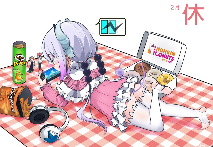 kanna kamui, tohru, kobayashi, and julius pringles (kobayashi-san chi no maidragon and 2 more) drawn by envysoi