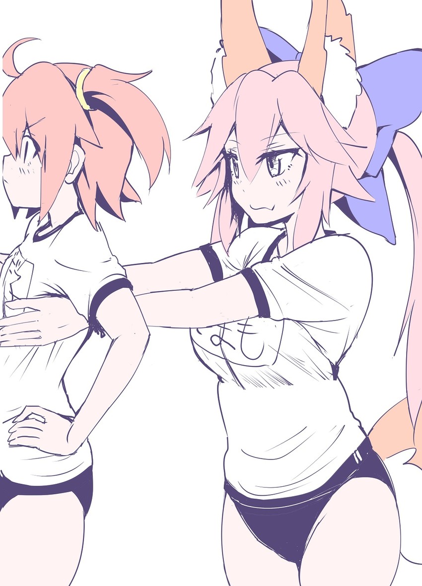 fujimaru ritsuka, tamamo, and tamamo no mae (fate and 2 more) drawn by wisespeak