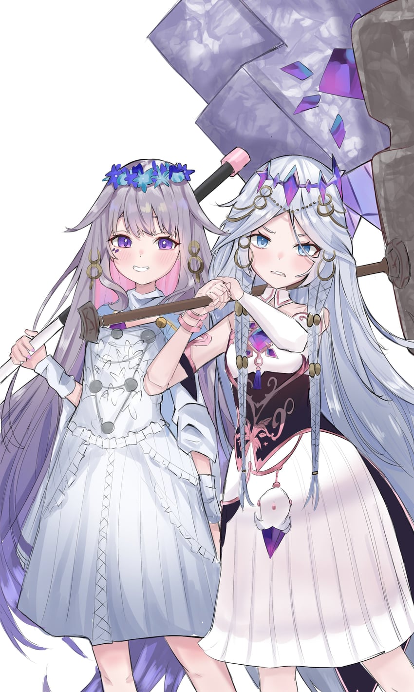 koseki bijou and revenant (hololive and 3 more) drawn by castellayaki