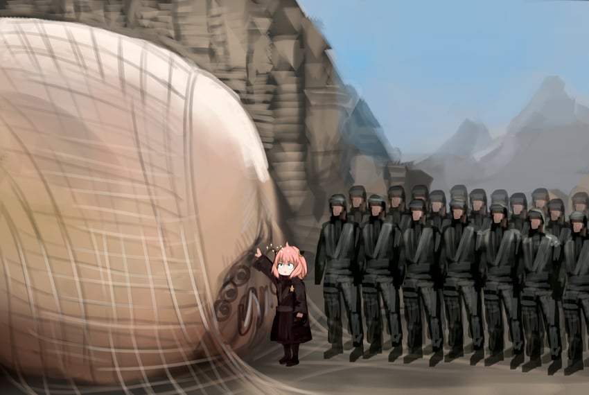 anya, mobile infantry, arachnid, and brain bug (spy x family and 1 more) drawn by a1_(initial-g)