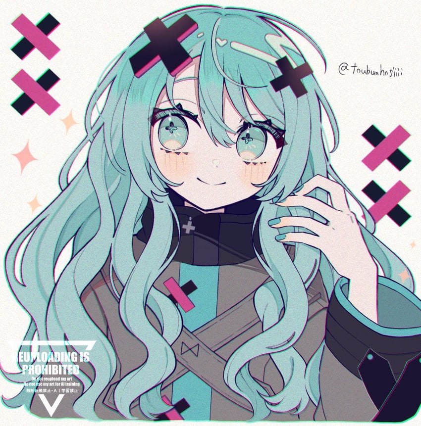 hatsune miku and batsu miku (vocaloid and 2 more) drawn by maca1227